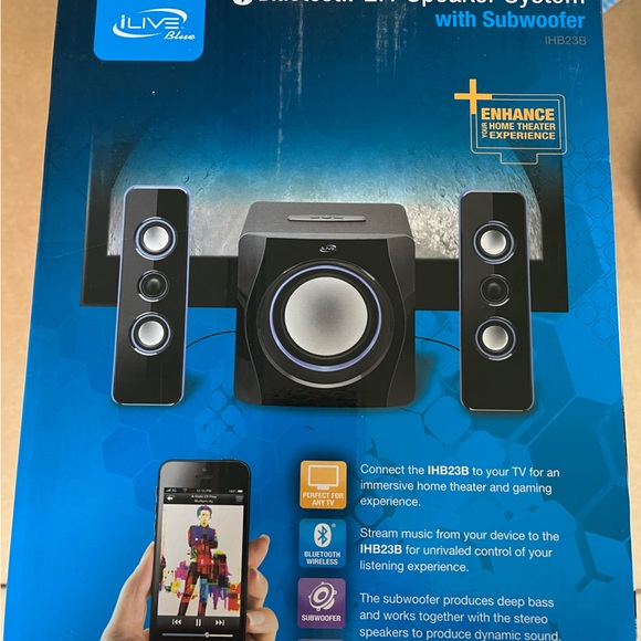 New in box ILive Bluetooth 2.1 Subwoofer Speaker System - Picture 3 of 4